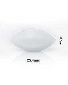 Bel-Art Spinbar Teflon Elliptical (Egg-Shaped) Magnetic Stirring Bar; 25.4 X 12.7mm, White
