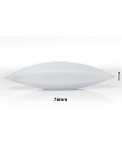 Bel-Art Spinbar Teflon Elliptical (Egg-Shaped) Magnetic Stirring Bar; 76 X 19.1mm, White