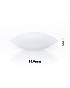 Bel-Art Spinbar Teflon Elliptical (Egg-Shaped) Magnetic Stirring Bar; 15.9 X 6.35mm, White