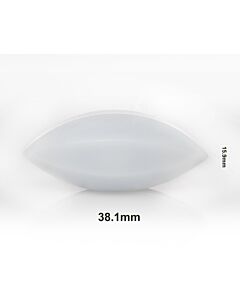 Bel-Art Spinbar Teflon Elliptical (Egg-Shaped) Magnetic Stirring Bar; 38.1 X 15.9mm, White