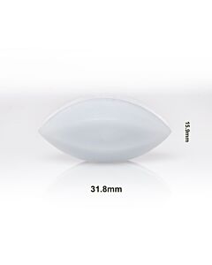 Bel-Art Spinbar Teflon Elliptical (Egg-Shaped) Magnetic Stirring Bar; 31.8 X 15.9mm, White