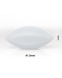 Bel-Art Spinbar Teflon Elliptical (Egg-Shaped) Magnetic Stirring Bar; 41.3 X 19mm, White