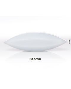 Bel-Art Spinbar Teflon Elliptical (Egg-Shaped) Magnetic Stirring Bar; 63.5 X 19mm, White