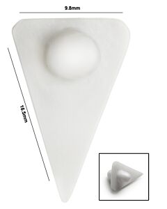 Bel-Art Spinvane Teflon Triangular Magnetic Stirring Bar; 10.4 X 16.5 X 9.8mm, Fits 3-5 Ml Vials, White