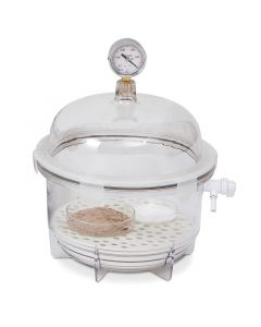 Bel-Art Lab Companion Clear Polycarbonate Round Style Vacuum Desiccator; 10 Liter