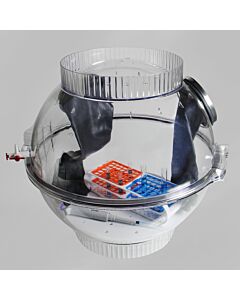 Bel-Art Polycarbonate Techni-Dome 360 Degree Glove Box Chamber; 22 X 22 In., 65 Liters