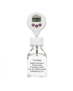 Bel-Art H-B Frio-Temp Calibrated Electronic Verification Lollipop Stem Thermometer; 0/70c (32/158f), 37c Incubator Calibration