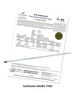 Bel-Art H-B Durac Plus Astm S67c-03 Individually Calibrated Liquid-In-Glass Laboratory Thermometer; 95/155c, Organic Liquid Fill
