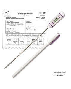 Bel-Art H-B Durac Calibrated Electronic Stainless Steel Stem Thermometer, -50/300c (-58/572f), 197mm (7.75 In.) Probe