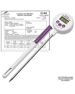 Bel-Art H-B Durac Calibrated Electronic Stainless Steel Stem Thermometer, -50/200c (-58/392f), 127mm (5 In.) Probe