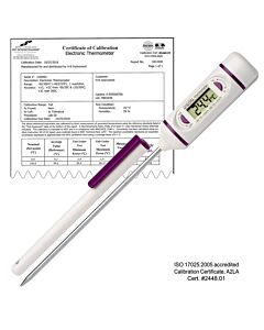 Bel-Art H-B Durac Calibrated Electronic Stainless Steel Stem Thermometer, -50/200c (-58/392f), 120mm (4.7 In.) Probe