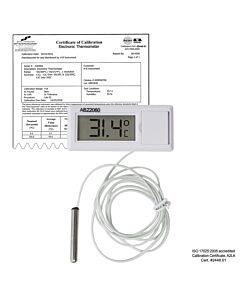 Bel-Art H-B Durac Calibrated Electronic Thermometer With Waterproof Sensor; -50/200c (-58/392f)