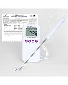 Bel-Art H-B Durac Calibrated Electronic Thermometer With Stainless Steel Probe; -50/200c (-58/392f), 135 X 22mm