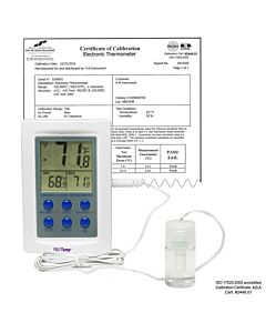 Bel-Art H-B Frio Temp Calibrated Dual Zone Electronic Verification Thermometer; -50/70c (-58/158f) And 0/50c (32/122f); General Calibration