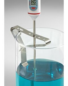 Bel-Art, H-B Beaker Clip Liquid-In-Glass Thermometer Holder; Multi-Probe, Stainless Steel, 4 Slots