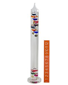 Bel-Art H-B Durac Galileo Thermometer; 16 To 36c (60 To 100f), 11 Spheres, 24 In.