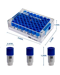 Biologix Cryoking Sbs Combo, 1.0ml External Vials + Rack；Vial Caps Color: Biologix Blue. Cap Shape: F-Shape, Fit For Micronic Machine,Barcode: 2-Color Injection Molding Technique; Laser-Etched 4 Codes, Rack Dimensions(Mm): 128x85x38.1mm. Sterile. Rnase& D