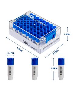 Biologix Cryoking Sbs Combo, 2.0ml External Vials + Rack；Vial Caps Color: Biologix Blue. Cap Shape: F-Shape, Fit For Micronic Machine,Barcode: 2-Color Injection Molding Technique; Laser-Etched 4 Codes, Rack Dimensions(Mm): 128x85x49.5mm. Sterile. Rnase& D