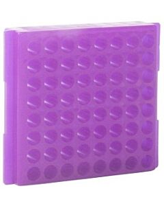 BioPlas 0087 Microcentrifuge Tube Rack, 64 Wells, Lavender, (Pack Of 5)
