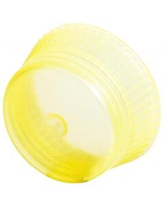 BioPlas 6530 Uni To Flex Safety Caps For 10mm Blood Collecting & Culture Tubes, Yellow, (Pack Of 1000)