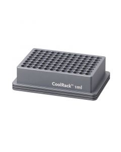 Azenta Coolrack 96x1mL Thermoconductive Tube Rack For 96 X 1mL Barcoded Tubes, Gray; 1 Module