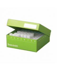 Azenta Trucool Hinged Cryobox 2 Inch, 81-Place, Green; 5 Boxes