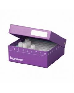 Azenta Trucool Hinged Cryobox 2 Inch, 81-Place, Purple; 5 Boxes