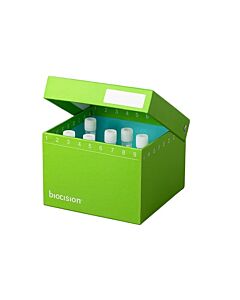 Azenta Trucool Hinged Cryobox 3.5 Inch, 81-Place, Green; 6 Boxes