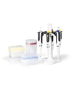 Brandtech Transferpette S Package 2 5 X Pipettes, 4 X Tipbox Pipette Tips, Benchtop Rack F 6 Pipette