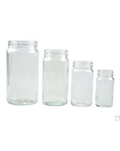 Qorpak 4oz Clear Glass Plain Ac Round With 48-400 White Polypropylene F217/Ptfe Lined Cap Attached