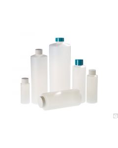 Qorpak 8oz (240ml) Natural Hdpe Cylinder With 24-410 Green Thermoset F217 & Ptfe Lined Cap