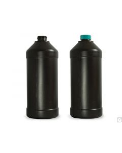 Qorpak 32oz (950ml) Amber Nylon/Pe Modern Round With 28-400 Neck Finish, Bottle Only