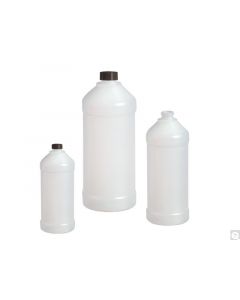 Qorpak 16oz (480ml) Natural Nylon/Pe Modern Round With 28-400 Neck Finish, Bottle Only