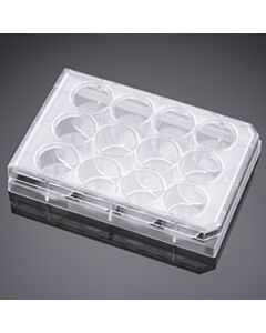 Corning Falcon 12-well Clear Flat Bottom TC-treated Multiwell Cell Culture Plate, with Lid, Individually Wrapped, Sterile, 50/Case