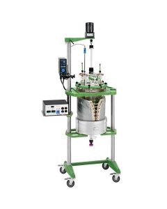 Chemglass Life Sciences 30l Process Reactor, Complete, Air Motor, 79.0" Oah With Motor, 20.9" Clearance Below Valve