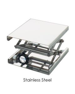 Chemglass Life Sciences Support Jack, Stainless Steel, 3.9" X 3.9" S.S. Deck, 4.7" Max Height, 22lbs Max Load