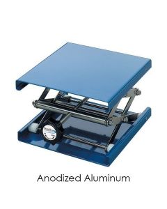 Chemglass Life Sciences Support Jack, Anodized Aluminum, 11.8" X 11.8" Deck, 18.5" Max Height, 176lbs Max Load