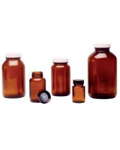 Chemglass Life Sciences 50ml Bottle, 33-400 Gpi Thread, Amber Glass