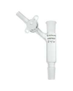 Chemglass Life Sciences Adapter, Connecting, 14/20 Joint Size, 2mm Glass Stpk, Airfree, Schlenk