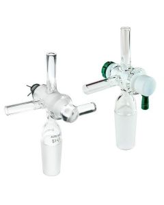 Chemglass Life Sciences Af-0509-10 Airfree Schlenk Flushing Adapter, 14/20 Inner Joint, 4 Mm Stopcock