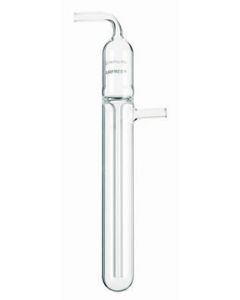 Chemglass Bubbler, Airfree. Used To Monitor Gas Flow To Reactions While Providing A Vent To Atmosphere. Volume Below The Sidearm Is Approx 40ml. Bubbler Has 8mm Od Top & Side Tubulations.