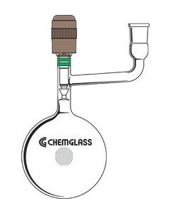 Chemglass Life Sciences Af-0522-07 Airfree Schlenk Storage Flask, 250 Ml