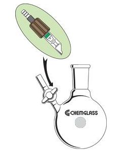Chemglass Life Sciences Af-0528-04 Airfree Schlenk Single Neck Reaction Flask, 250 Ml