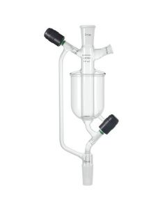 Chemglass 50ml Cold Addition Funnel, 24/40 Top Outer, 14/20 Lower Inner, 300mm Oal. Used In Preparation Of Block Copolymers Or Chemical Synthesis Requiring High Vacuum. 0-4mm Chem-Vac Chem-Cap Valves On The Pressure Equalizing Arm & Lower Inner