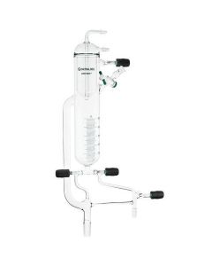 Chemglass 125ml Solvent Distillation Still Head. Still Head For Use In Re-Purification Of Solvents Under Inert Atmosphere. One-Piece Design Of Condenser&Storage Reservoir Eliminates Multiple Connections Usually Associated With Distillation Setup