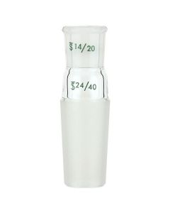 Chemglass Life Sciences Reducing Connecting Adapter, 29/42 Inner Joint, 24/40 Outer Joint