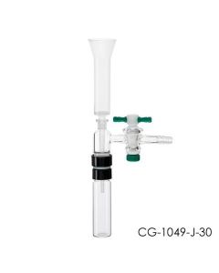Chemglass Life Sciences Cg-1049-J-30 Vacuum Adapter, 20-400 Inner Joint, 2 Mm Stopcock