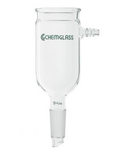 Chemglass Adapter, Vacuum Filtration, #5 Or 6 Top Pluro Stopper, 24/40 Lower Inner, Fits Funnel Capacity 350 To 3000ml. Used For Reduced Pressure Filtration W/ Plain Stem Buchner Funnels. Serrated Hose Connection Has An O.D. Of 10mm At The Large