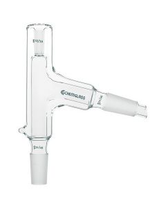 Chemglass Life Sciences Chemglass Vacuum Jacketed. Can Be Used As A Distilling Head To Connect A Condenser W/ Top Of Distillation Column. Top Outer Jt Is For Use W/75mm Immersion Thermometers. Inner Jts Are At A 75 Angle To One Another And Are The Same Si
