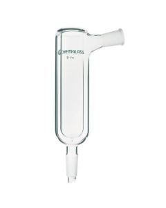 Chemglass Condenser, Dewar Type, 24/40 Jt, 350 X 75mm. Condenser Has A Large Opening At The Top For Use W/ Dry Ice/Acetone Or Liquid Nitrogen. Has An Outer Standard Taper Jt Set At A 75 Angle To Condenser Body & A Lower Inner Drip Tip Jt.